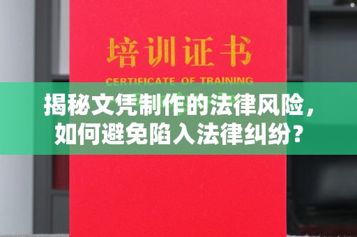龙安揭秘文凭制作的法律风险，如何避免陷入法律纠纷？